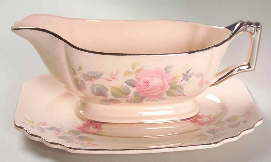 Rose Marie Gravy Boat & Underplate by Limoges-American-1