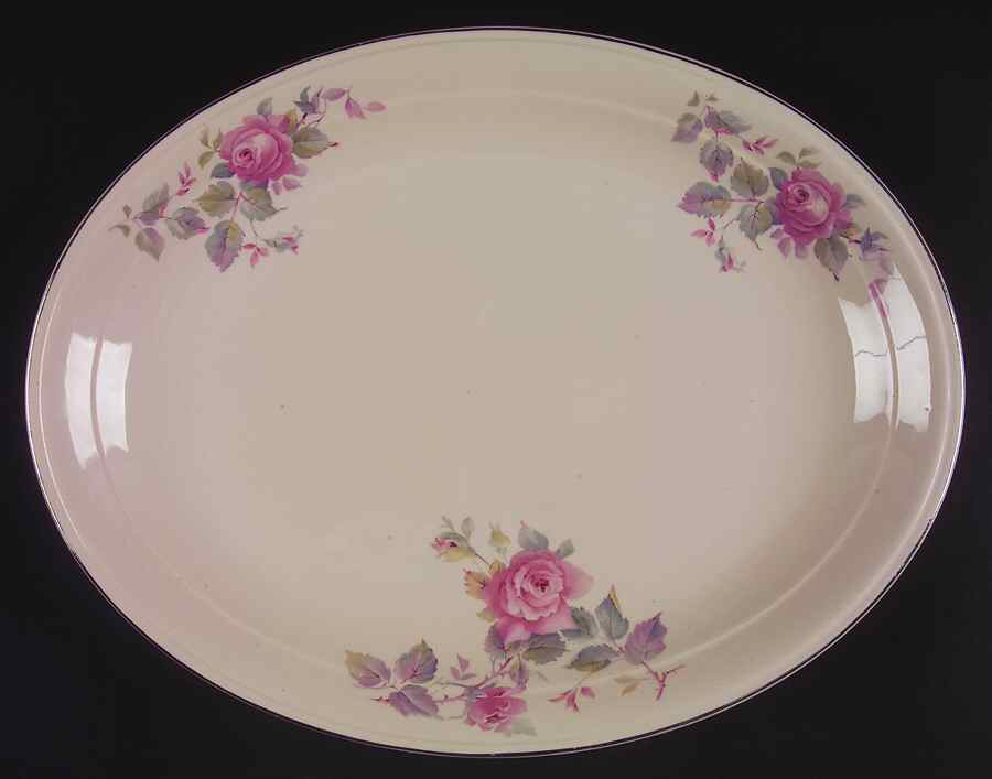 Rose Marie 15" Oval Serving Platter by Limoges-American-1
