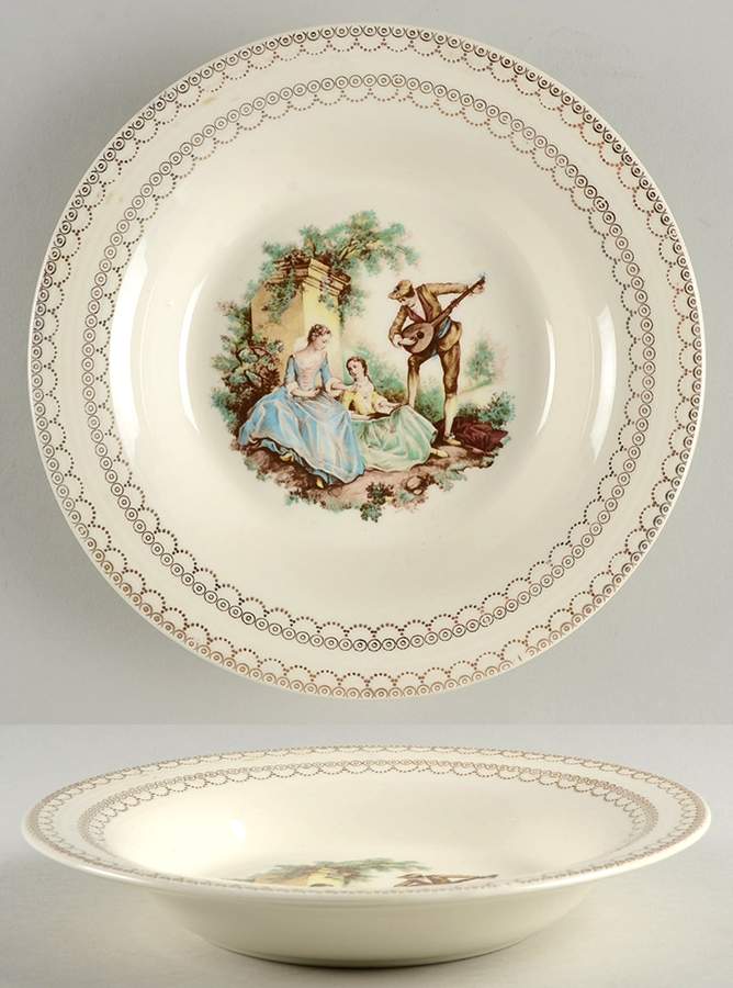 Serenade Rim Soup Bowl by Limoges-American-1