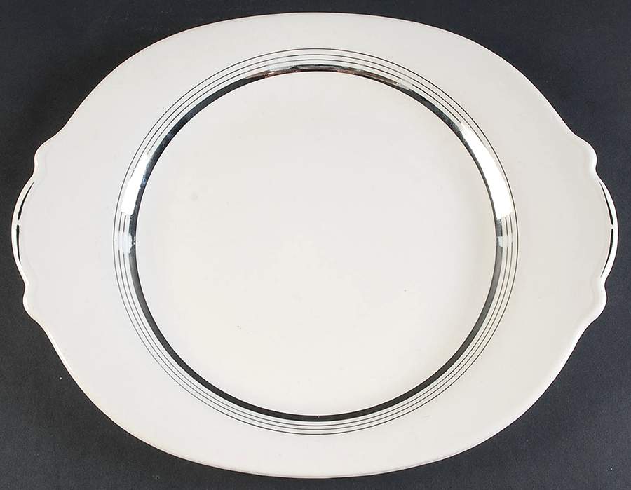 Silver Age 15" Oval Serving Platter by Limoges-American-1