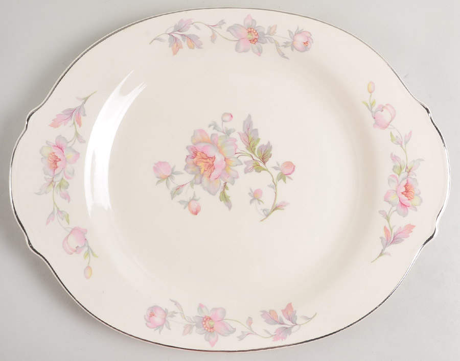 Silvermoon 13" Oval Serving Platter by Limoges-American-1