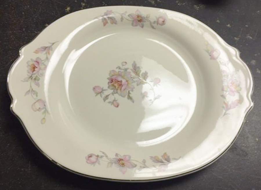 Silvermoon 12" Oval Serving Platter by Limoges-American-1