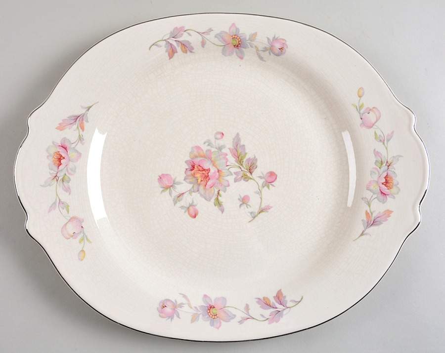 Silver Moon 15" Oval Serving Platter by Limoges-American-1