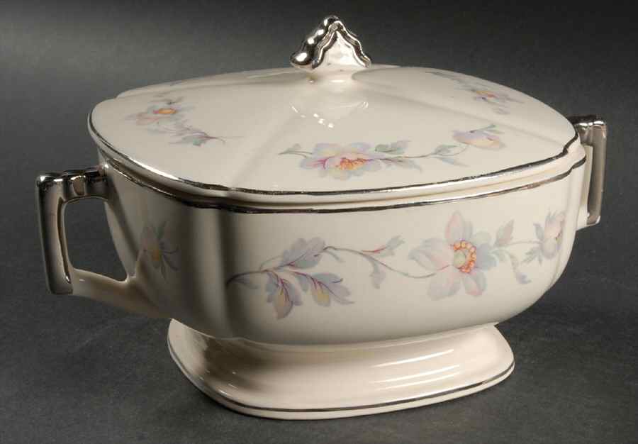 Silver Moon Square Covered Vegetable by Limoges-American-1