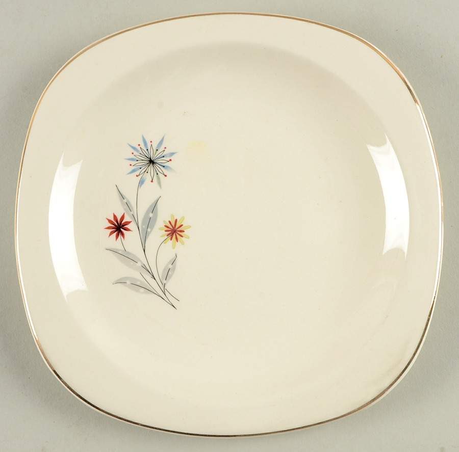 Starflower Square Salad Plate by Limoges-American-1