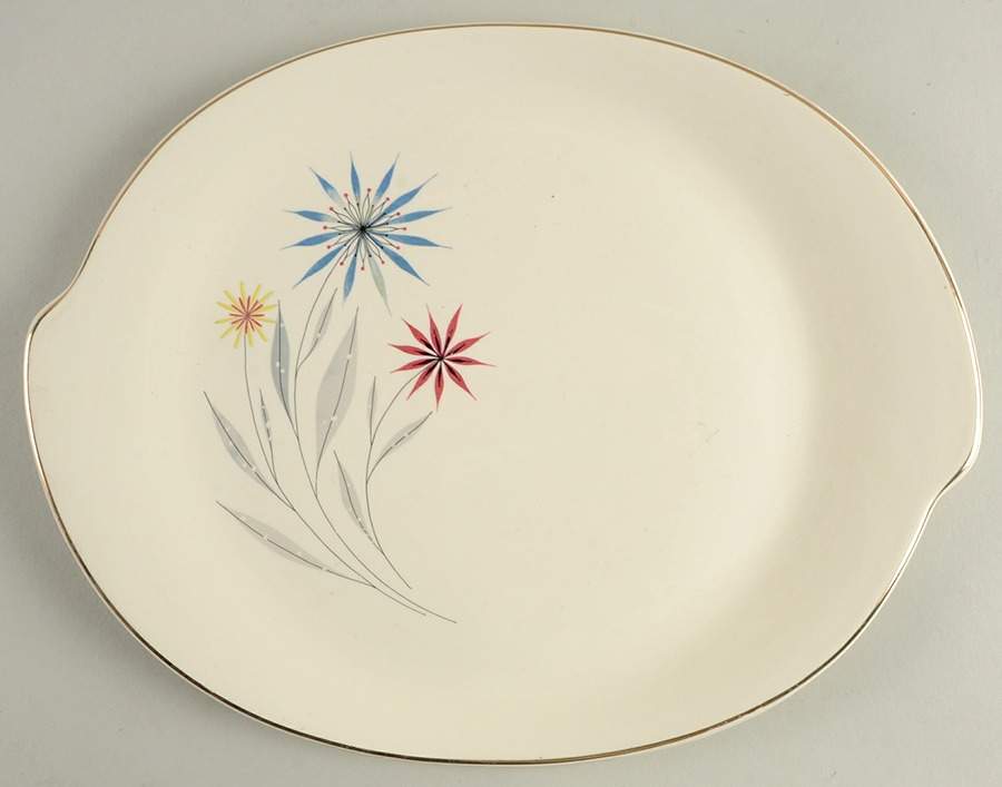 Starflower 12" Oval Serving Platter by Limoges-American-1