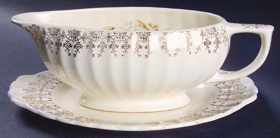 Sundale Gravy Boat & Underplate by Limoges-American-1