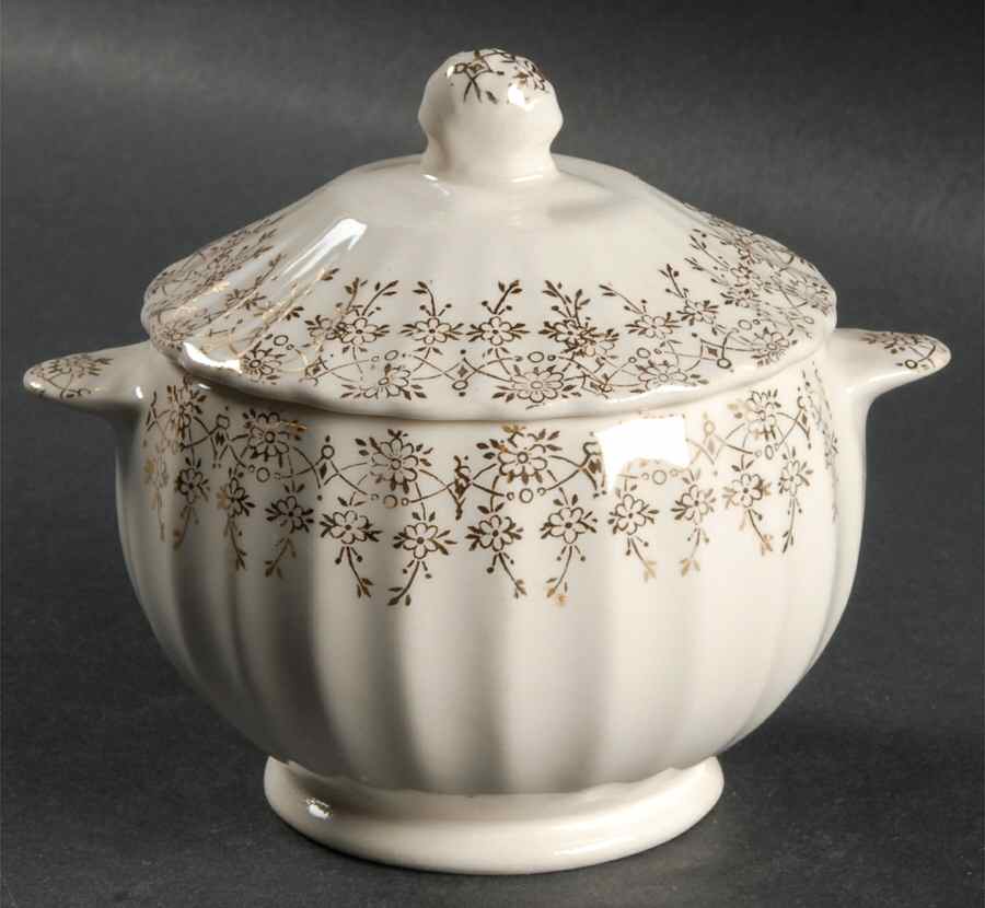 Sundale Sugar Bowl & Lid by Limoges-American-1