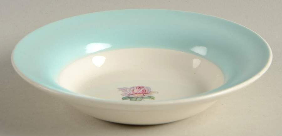 Tea Rose Cotillion Blue Fruit/Dessert (Sauce) Bowl by Limoges-American-1