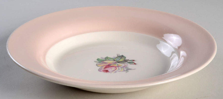 Tea Rose Cotillion Pink (No Trim) Rim Soup Bowl by Limoges-American-1