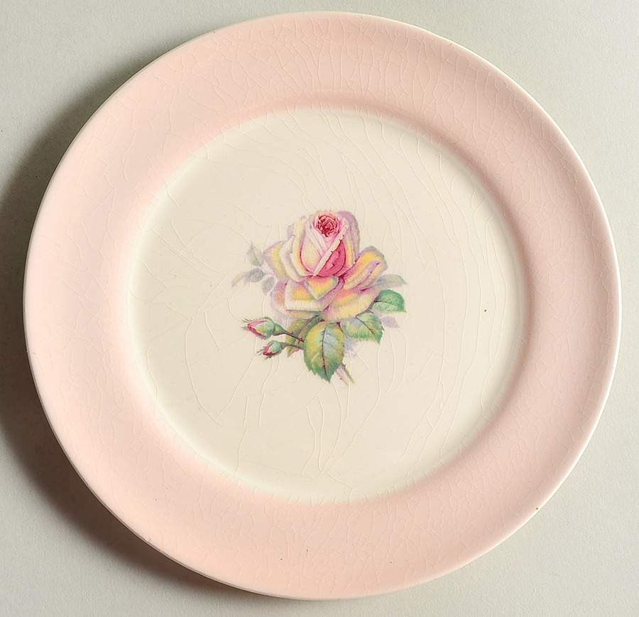 Tea Rose Cotillion Pink (No Trim) Bread & Butter Plate by Limoges-American-1