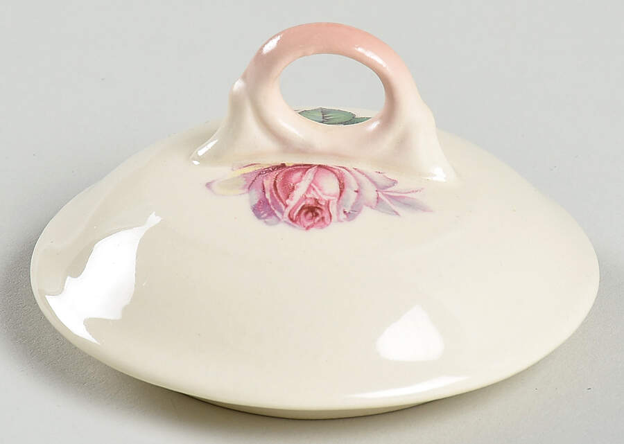 Tea Rose Cotillion Pink (No Trim) Lid for Sugar Bowl by Limoges-American-1