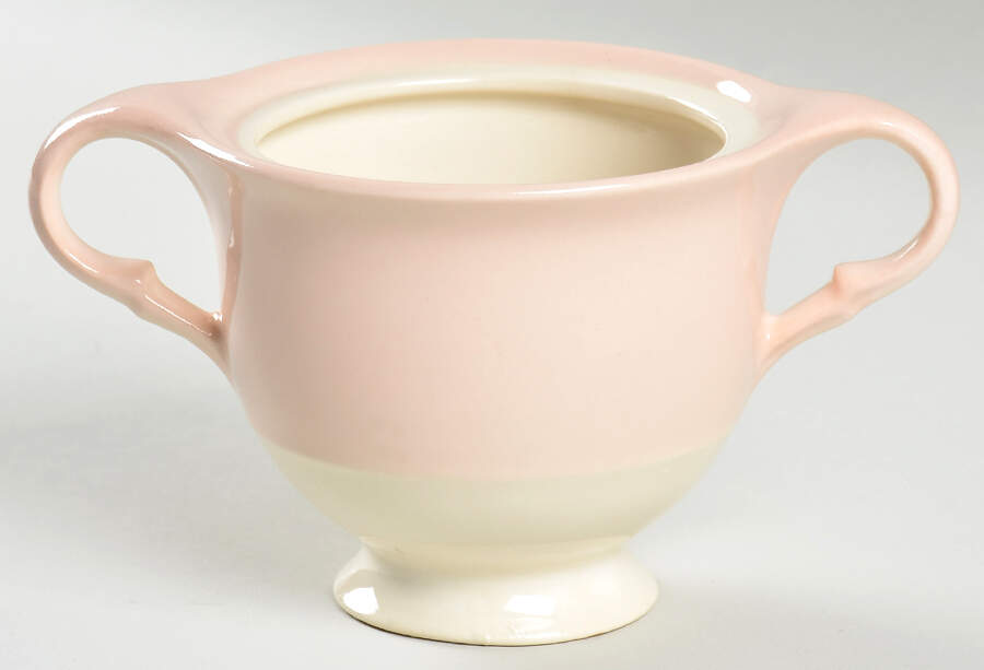 Tea Rose Cotillion Pink (No Trim) Sugar Bowl No Lid by Limoges-American-1