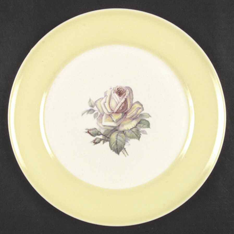 Tea Rose Cotillion Yellow Dinner Plate by Limoges-American-1