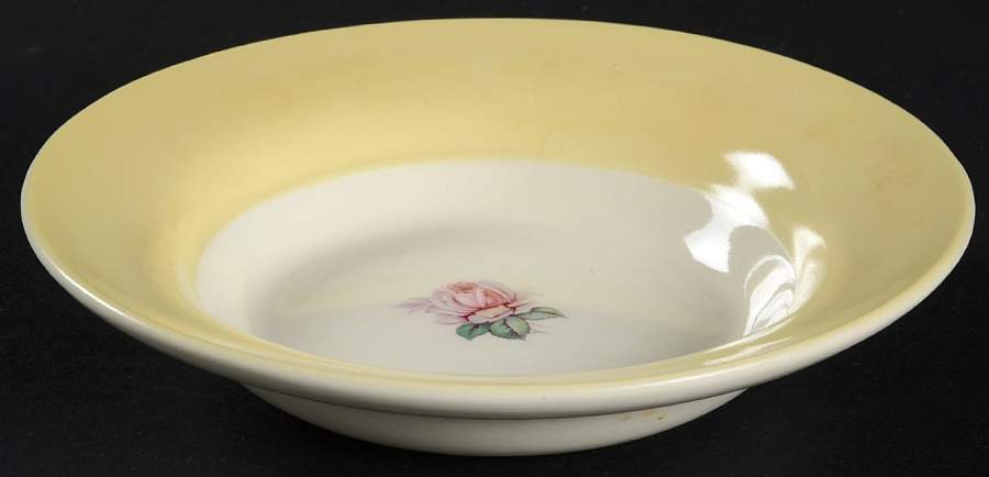 Tea Rose Cotillion Yellow Fruit/Dessert (Sauce) Bowl by Limoges-American-1