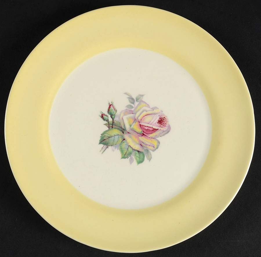 Tea Rose Cotillion Yellow Bread & Butter Plate by Limoges-American-1