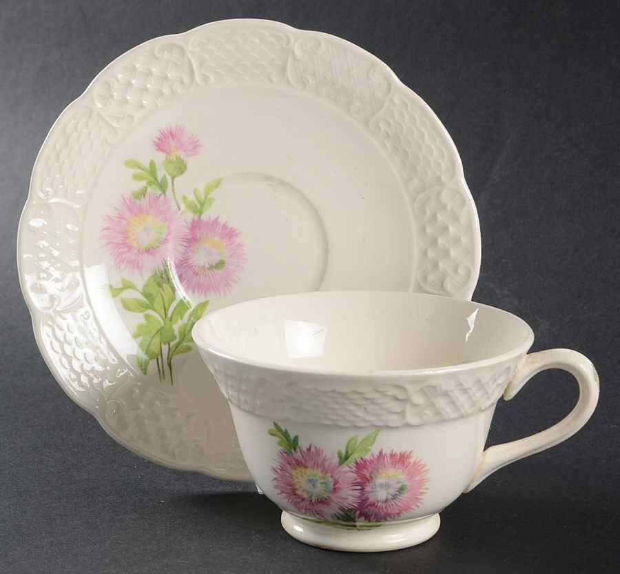 Thistle (American) Footed Cup & Saucer Set by Limoges-American-1