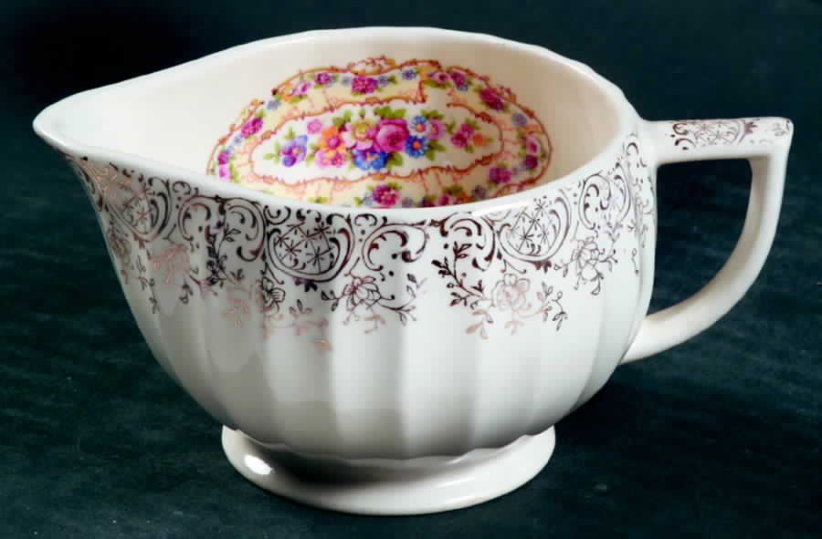 Toledo Delight White Creamer by Limoges-American-1
