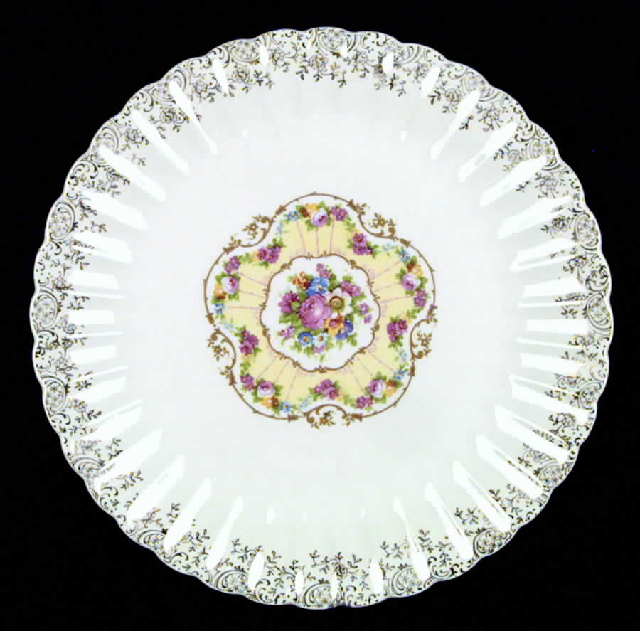 Toledo Delight White Dinner Plate by Limoges-American-1