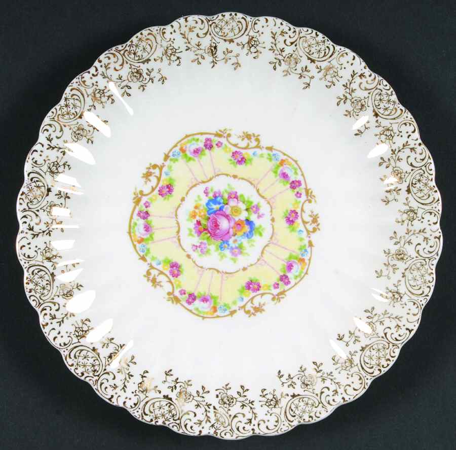 Toledo Delight White Salad Plate by Limoges-American-1