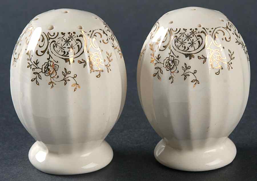 Toledo Delight White Salt & Pepper Set by Limoges-American-1
