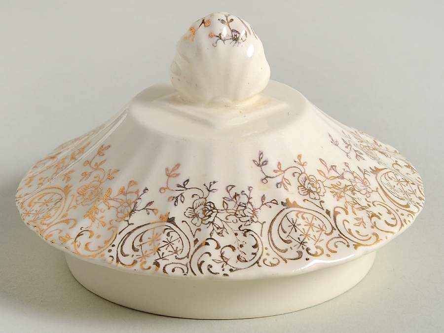 Toledo Delight White Lid for Teapot by Limoges-American-1