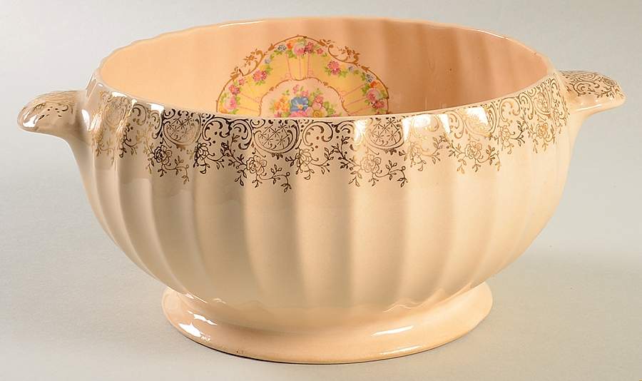 Toledo Delight Sand Round Vegetable No Lid by Limoges-American-1