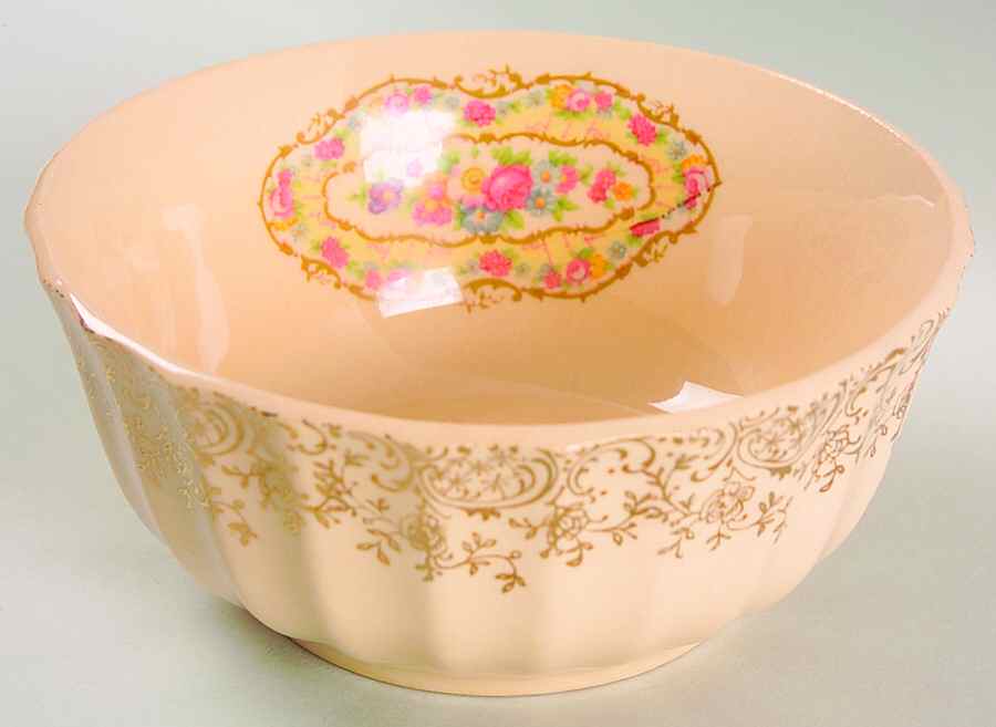 Toledo Delight Sand Cranberry Bowl by Limoges-American-1