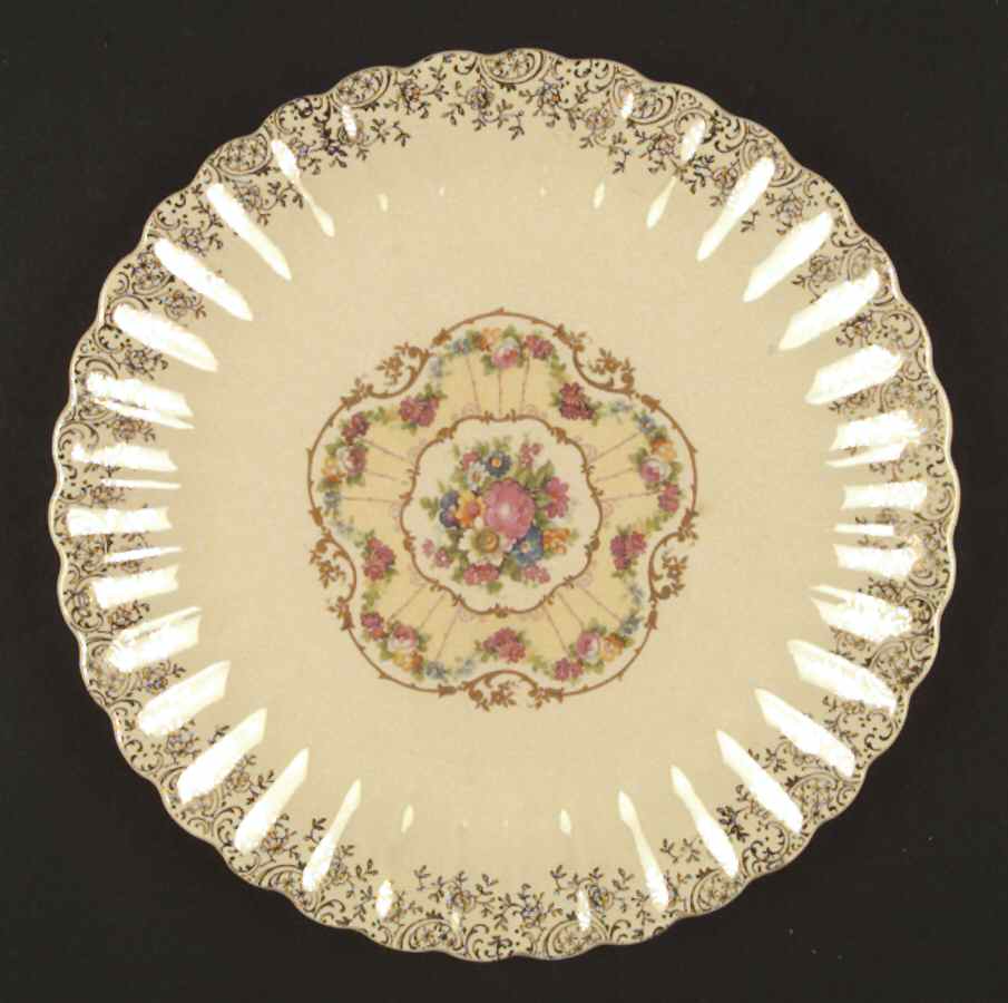Toledo Delight Sand Luncheon Plate by Limoges-American-1