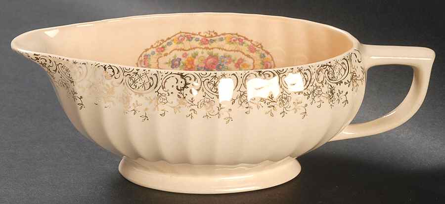 Toledo Delight Sand Gravy Boat by Limoges-American-1