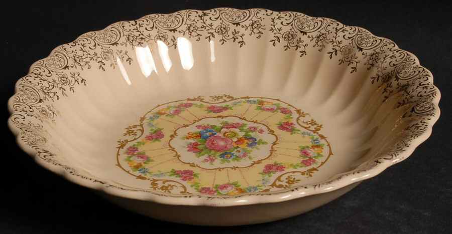 Toledo Delight Sand Coupe Soup Bowl by Limoges-American-1