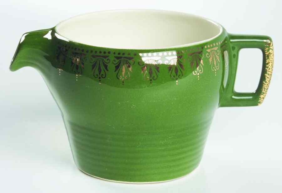 Trillium (Forest Green Filigree) Creamer by Limoges-American-1