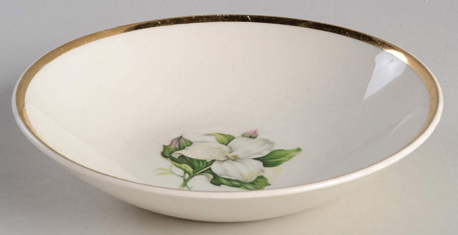 Trillium White (Glamour, Coupe) Fruit/Dessert (Sauce) Bowl by Limoges-American-1