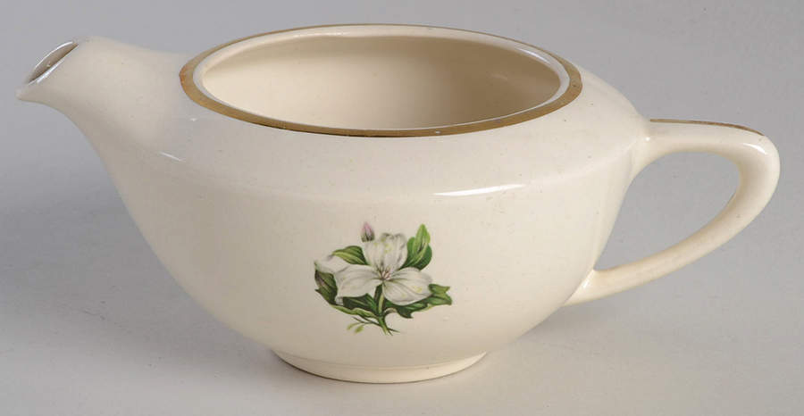 Trillium White (Glamour, Coupe) Creamer by Limoges-American-1