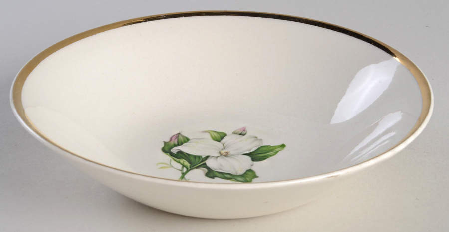 Trillium White (Glamour, Coupe) Coupe Cereal Bowl by Limoges-American-1