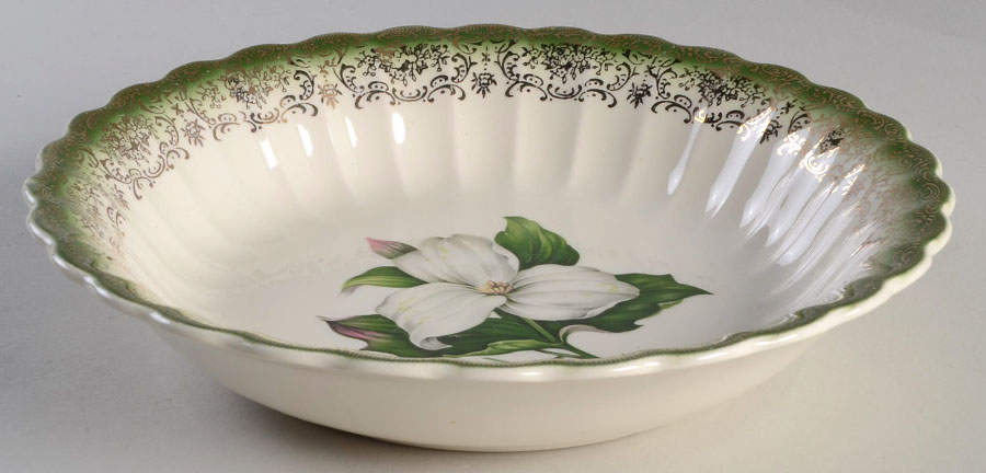 Trillium (Mandarin Green) Coupe Soup Bowl by Limoges-American-1