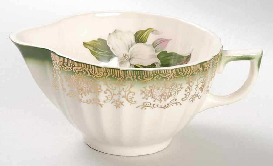 Trillium (Mandarin Green) Creamer by Limoges-American-1