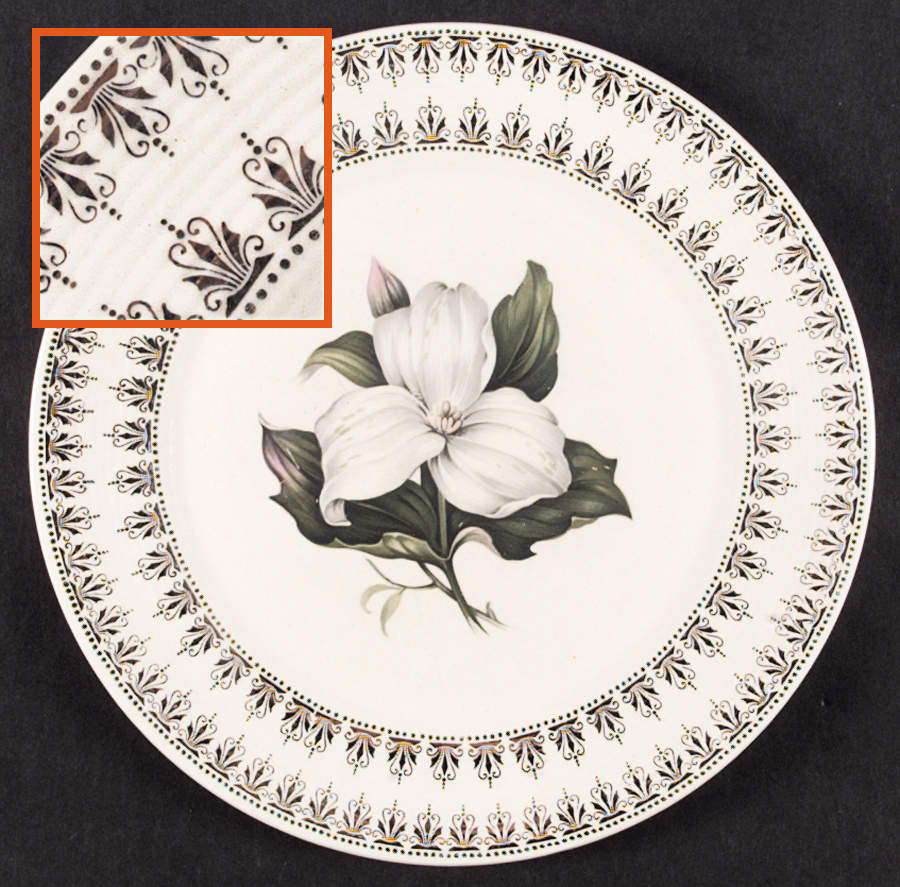 Trillium Dinner Plate by Limoges-American-1