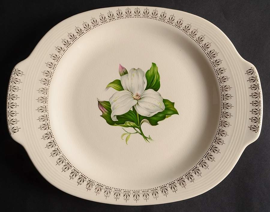 Trillium 13" Oval Serving Platter by Limoges-American-1