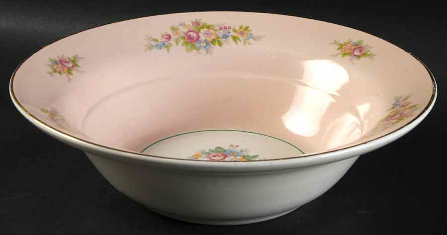 Troubadour Pink 8" Round Vegetable Bowl by Limoges-American-1
