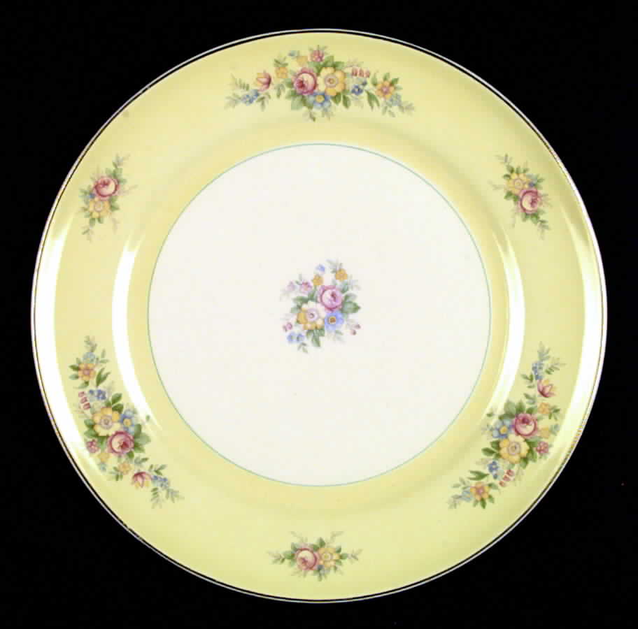 Troubadour Yellow Dinner Plate by Limoges-American-1