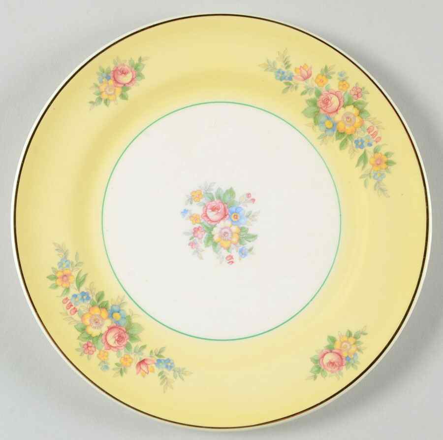 Troubadour Yellow Bread & Butter Plate by Limoges-American-1