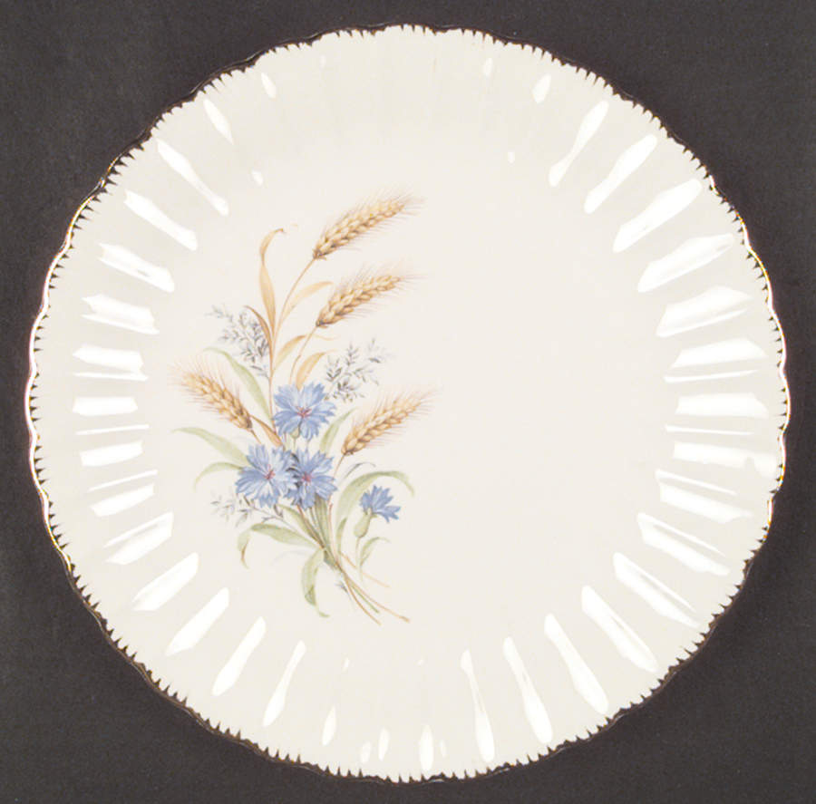 Wheatfield Fluted Edge Dinner Plate by Limoges-American-1