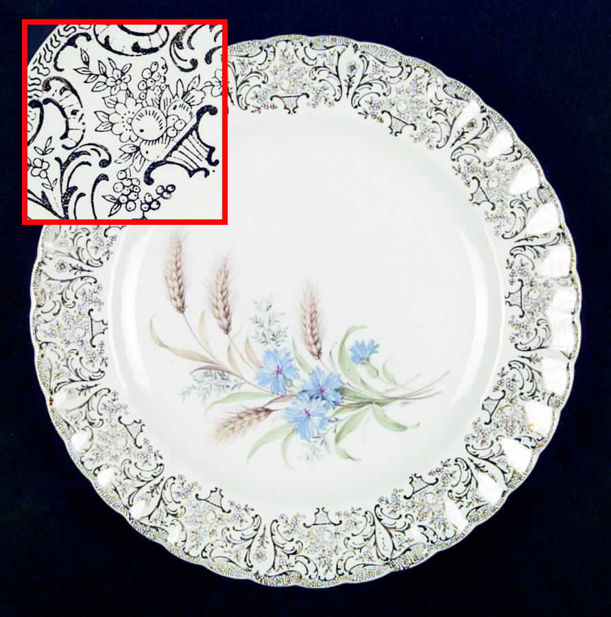 Wheatfield Dinner Plate by Limoges-American-1