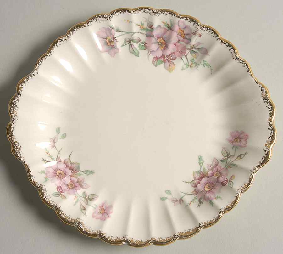 Wild Rose (Gold Trim) Relish by Limoges-American-1
