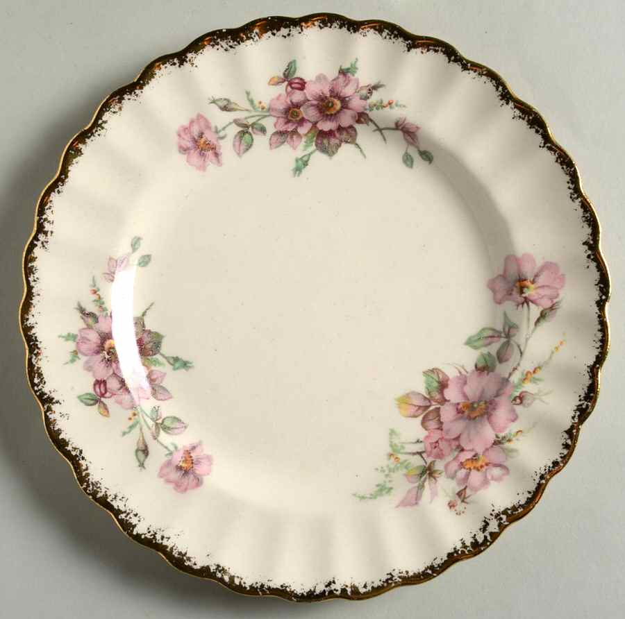 Wild Rose (Gold Trim) Salad Plate by Limoges-American-1