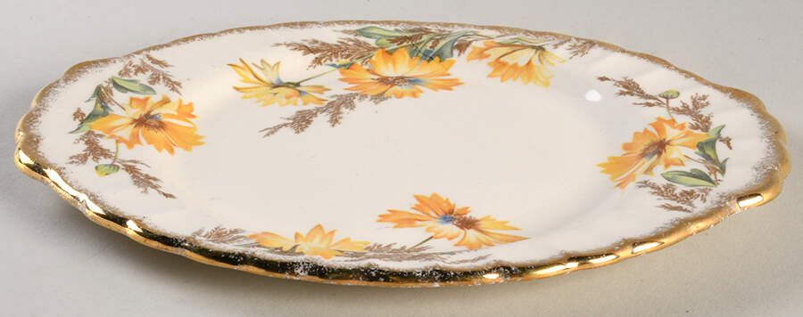 Yellow Daisy (Gold Trim) Underplate for Gravy Boat by Limoges-American-1