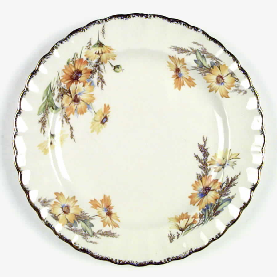 Yellow Daisy (Gold Trim) Dinner Plate by Limoges-American-1