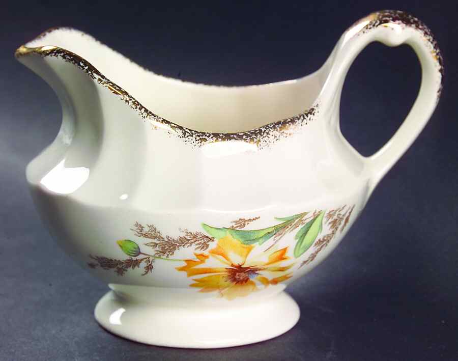 Yellow Daisy (Gold Trim) Creamer by Limoges-American-1