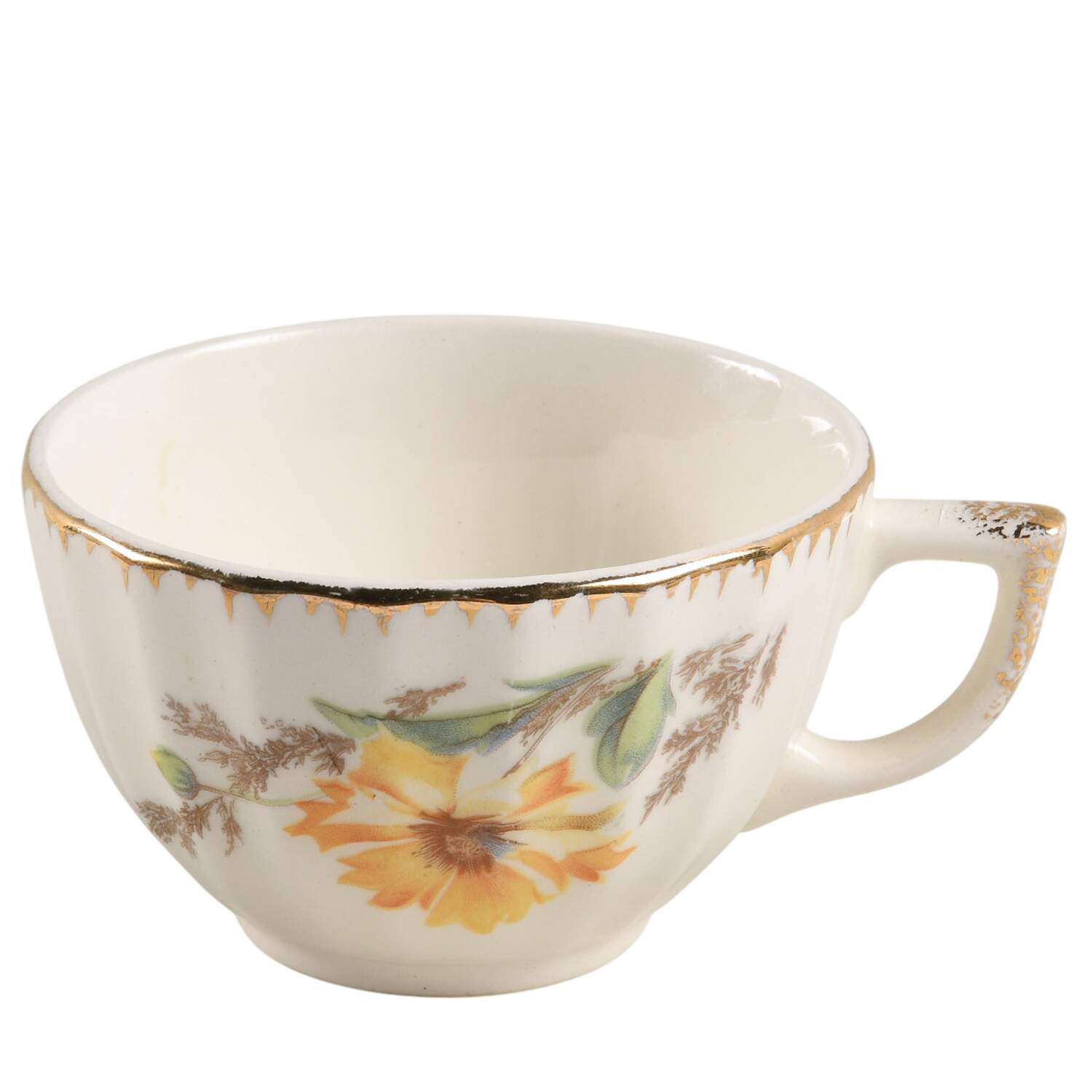 Yellow Daisy Footed Cup by Limoges-American-1